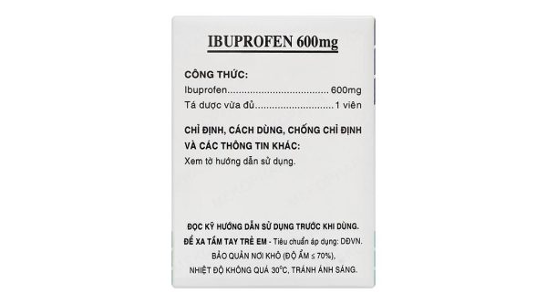 Ibuprofen Mekophar 600mg giảm đau, kháng viêm (10 vỉ x 10 viên)