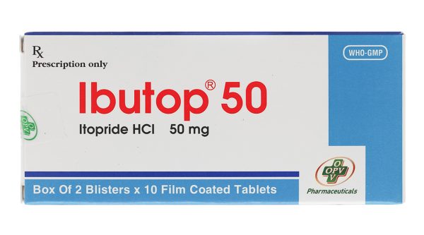 Ibutop 50 trị triệu chứng trong viêm dạ dày (2 vỉ x 10 viên)