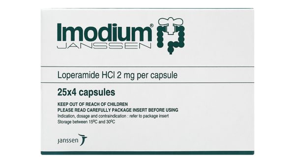Imodium 2mg trị triệu chứng tiêu chảy cấp (25 vỉ x 4 viên)