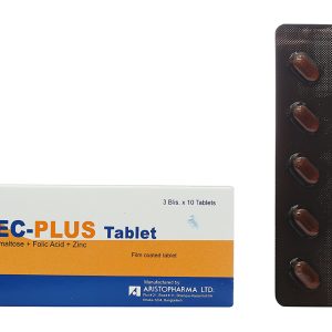 Ipec-plus Tablet phòng ngừa và trị thiếu sắt, axit folic và kẽm (3 vỉ x 10 viên)