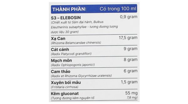 Siro Heviho hỗ trợ giảm ho, long đờm chai 100ml
