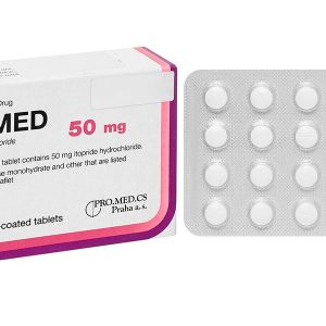 Itomed 50mg điều trị các triệu chứng trên đường tiêu hóa (1 vỉ x 20 viên)