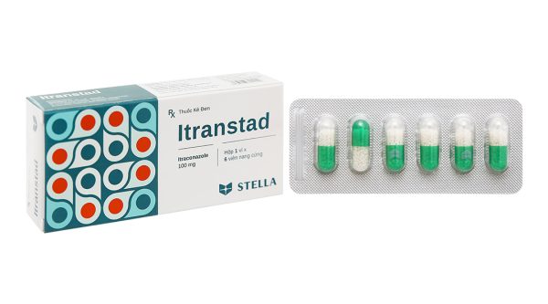 Itranstad 100mg trị nhiễm nấm Candida (1 vỉ x 6 viên)