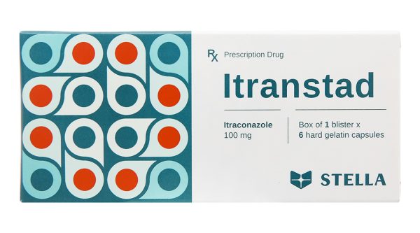 Itranstad 100mg trị nhiễm nấm Candida (1 vỉ x 6 viên)