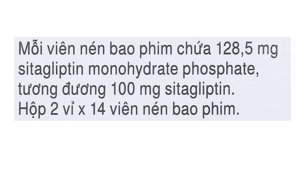 Januvia 100mg trị đái tháo đường (2 vỉ x 14 viên)