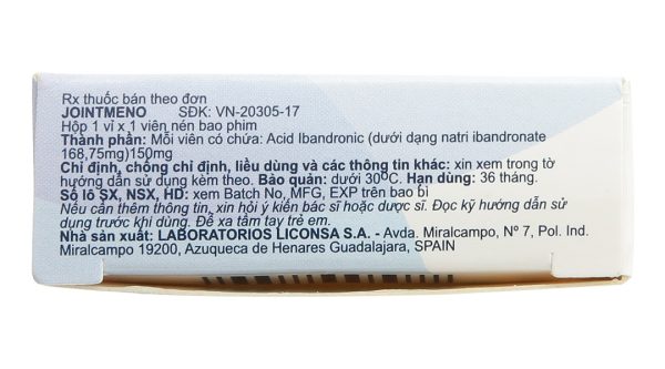 Jointmeno 150mg phòng và trị loãng xương (1 vỉ x 1 viên)
