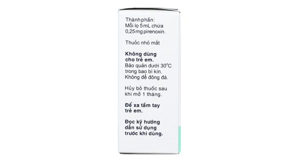 Hỗn dịch nhỏ mắt Kary Uni 0.005% trị đục thủy tinh thể lọ 5ml
