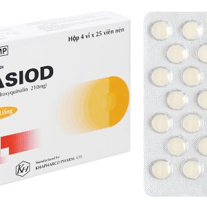 Kasiod 210mg trị lỵ amid đường ruột, tiêu chảy (4 vỉ x 25 viên)