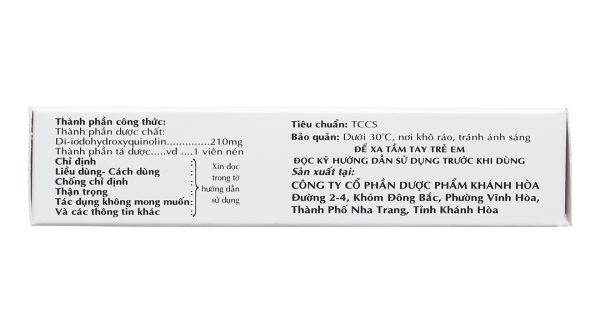 Kasiod 210mg trị lỵ amid đường ruột, tiêu chảy (4 vỉ x 25 viên)