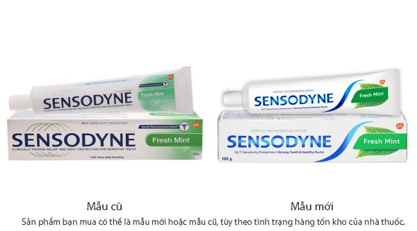 Kem đánh răng Sensodyne Fresh Mint giảm ê buốt tuýp 100g