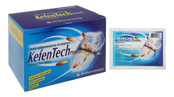 Cao dán KefenTech Plaster 30mg (10cm x 7 cm) giảm đau, kháng viêm (20 gói x 7 miếng)