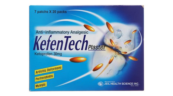 Cao dán KefenTech Plaster 30mg (10cm x 7 cm) giảm đau, kháng viêm (20 gói x 7 miếng)