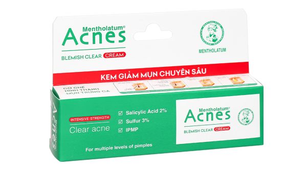 Kem Acnes Blemish Clear kháng khuẩn, giảm mụn sưng đỏ tuýp 10g