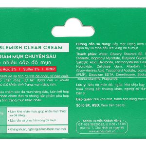 Kem Acnes Blemish Clear kháng khuẩn, giảm mụn sưng đỏ tuýp 10g