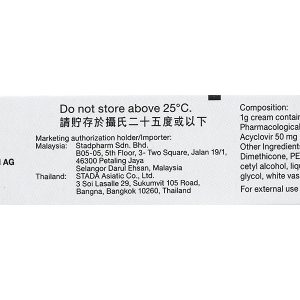 Kem bôi Acyclovir Stada trị nhiễm virus Herpes simplex da tuýp 2g