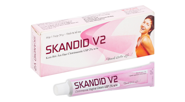 Kem bôi âm đạo Skandid V2 2% trị viêm âm đạo do nấm Candida tuýp 20g