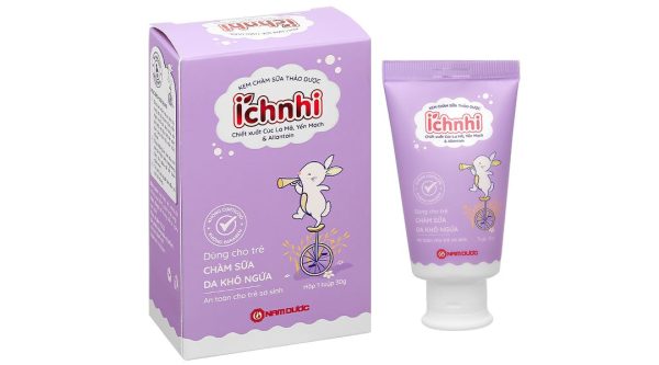 Kem bôi chàm sữa thảo dược Ích nhi làm dịu da bị chàm sữa, khô ngứa cho trẻ em tuýp 30g