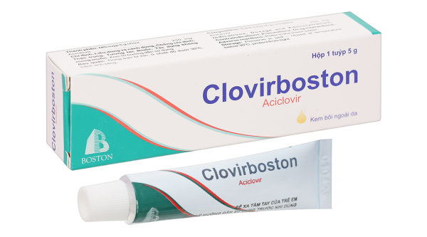 Kem bôi Clovirboston điều trị nhiễm virus Herpes simplex tuýp 5g