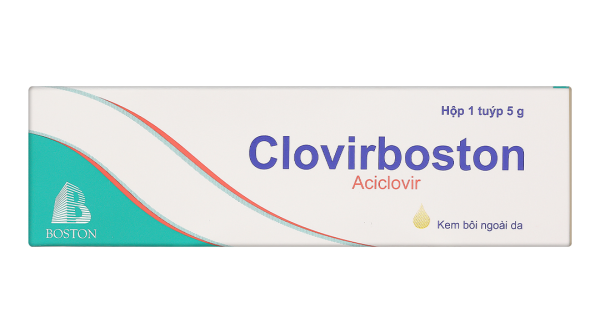 Kem bôi Clovirboston điều trị nhiễm virus Herpes simplex tuýp 5g