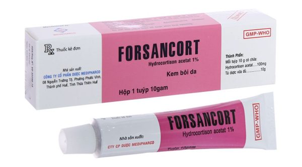 Kem bôi Forsancort 1% trị các bệnh viêm da tiếp xúc tuýp 10g