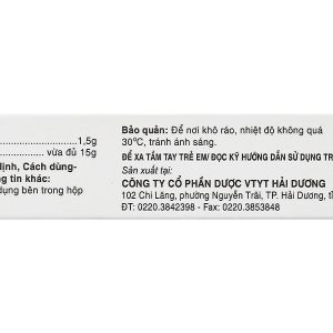 Kem bôi da Kẽm Oxyd 10% HDpharma trị các bệnh da, nhiễm khuẩn da tuýp 15g