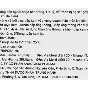 Kem bôi Emoran hỗ trợ giảm các triệu chứng của bệnh trĩ tuýp 30ml