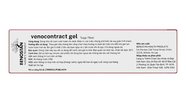 Venocontract Gel hỗ trợ trị các triệu chứng do suy giãn tĩnh mạch tuýp 75ml