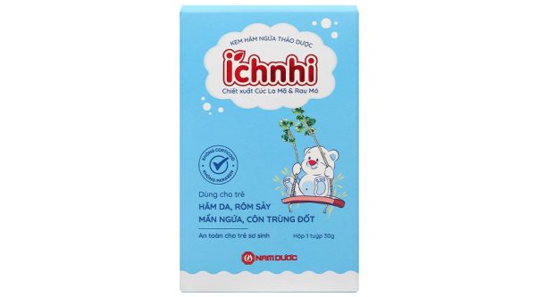 Kem bôi hăm ngứa thảo dược Ích nhi làm mát da, làm diu da bị hăm ngứa cho trẻ em tuýp 30g