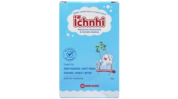 Kem bôi hăm ngứa thảo dược Ích nhi làm mát da, làm diu da bị hăm ngứa cho trẻ em tuýp 30g