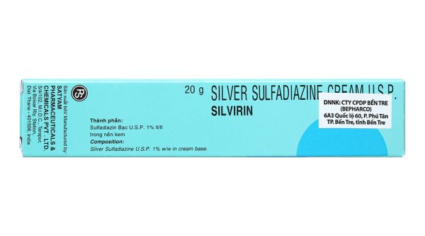 Kem bôi Silvirin phòng và trị nhiễm khuẩn do bỏng tuýp 20g