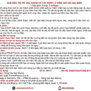 Kem Procto3 điều trị bệnh trĩ nội và trĩ ngoại hộp 5 tuýp x 5ml