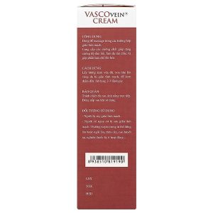 Vascovein Cream giúp ngăn ngừa, cải thiện tình trạng suy giãn tĩnh mạch tuýp 50g