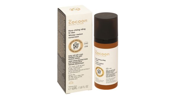 Kem chống nắng bí đao Cocoon SPF50+/ PA++++ cho da nhạy cảm, dầu mụn chai 50ml
