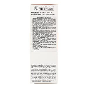 Kem chống nắng Eucerin Sun Dry Touch Oil Control Face SPF 50+/PA+++ giảm nhờn chai 50ml