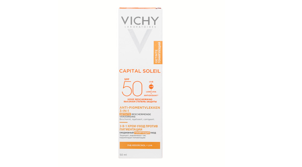 Kem chống nắng Vichy Capital Soleil Anti-Dark Spot 3-in-1 (có màu) giảm thâm nám tuýp 50ml