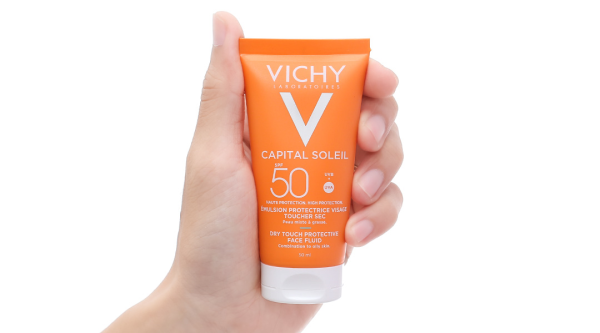 Kem chống nắng Vichy Capital Soleil Dry Touch Protective Face Fluid SPF 50 tuýp 50ml
