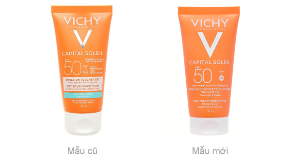 Kem chống nắng Vichy Capital Soleil Dry Touch Protective Face Fluid SPF 50 tuýp 50ml