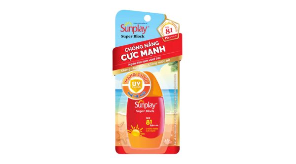 Sữa chống nắng Sunplay Super Block SPF 81/PA++++ ngăn da đen sạm chai 30g