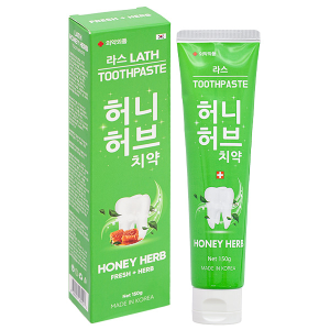 Kem đánh răng Lath Honey Herb giúp răng chắc khỏe, hơi thở thơm mát tuýp 150g