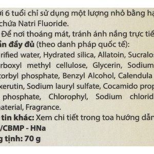 Kem đánh răng dược liệu Ngọc Châu trẻ em ngừa sâu răng tuýp 70g