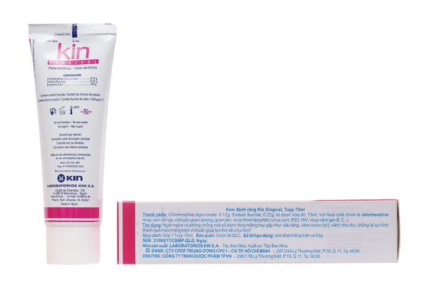 Kem đánh răng Kin Gingival ngừa sâu răng, viêm nướu tuýp 75ml