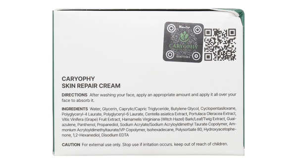 Kem dưỡng ẩm Caryophy Skin Repair Cream phục hồi da nhạy cảm hũ 50ml