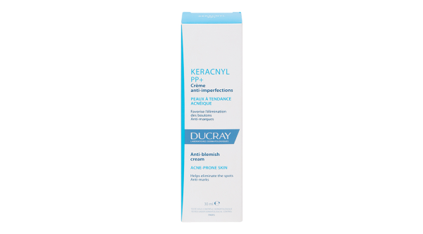 Kem dưỡng Ducray Keracnyl PP+ Anti-Blemish giúp giảm mụn và mờ vết thâm tuýp 30ml