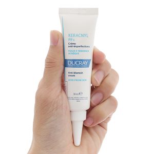 Kem dưỡng Ducray Keracnyl PP+ Anti-Blemish giúp giảm mụn và mờ vết thâm tuýp 30ml