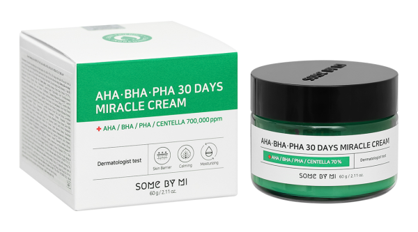 Kem dưỡng da Some By Mi AHA-BHA-PHA 30 Days Miracle Cream giúp giảm mụn hũ 60g