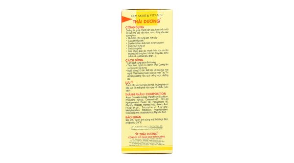 Kem nghệ Thái Dương nhanh liền sẹo, mờ thâm tuýp 20g