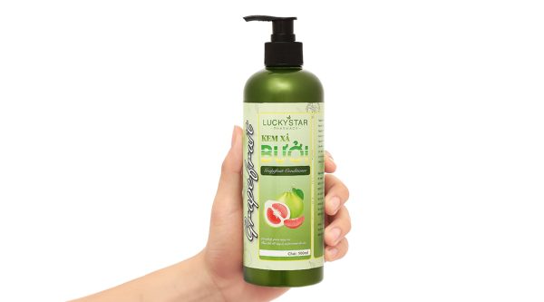 Kem xả Bưởi Lucky Star giúp phục hồi tóc mềm mượt óng ả chai 500ml