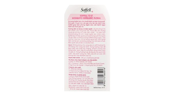 Kem Soffell hương hoa giúp chống muỗi cho bé chai 60ml