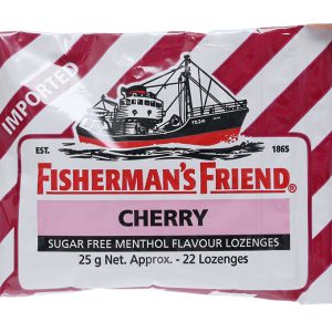 Kẹo cay Con Tàu Fisherman's Friend không đường vị cherry & menthol gói 25g