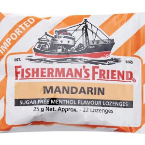 Kẹo cay Con Tàu Fisherman's Friend không đường vị quýt và menthol gói 25g